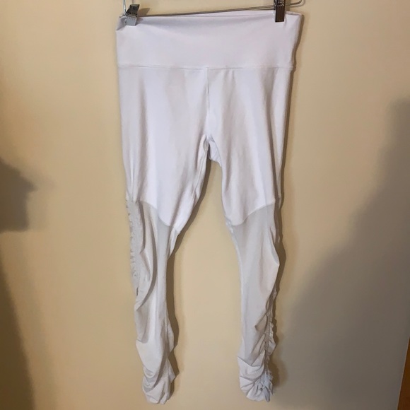 Fabletics Pants - Fabletics Cashel Foldover Adjustable White Legging